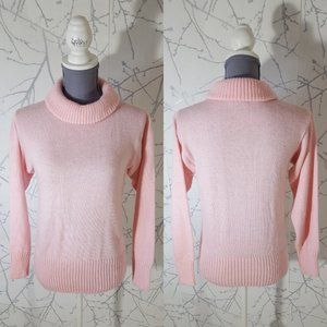 Artesanias Inca Blush Pink 100% Wool Turtleneck Sweater